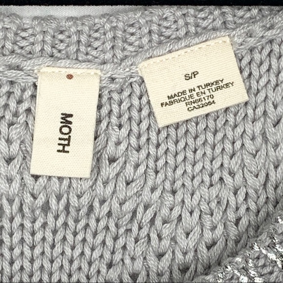 Anthropologie Moth Sana Foiled Tank Metallic Small - Picture 3 of 12